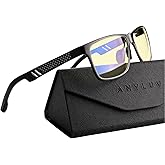 ANYLUV Blue Light Blocking Glasses Men Computer Gaming Glasses Lightweight Al-Mg Metal Anti Eyestrain Eye Protection