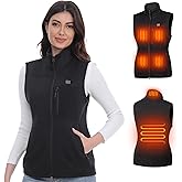 HOTHUGZ Women's Fleece Heated Vest with 12V Battery Pack, Lightweight Electric Heating, Outdoor Winter Warming