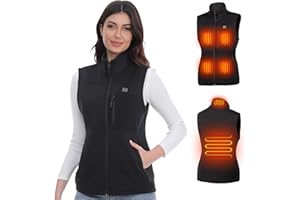 HOTHUGZ Women's Fleece Heated Vest with 12V Battery Pack, Lightweight Electric Heating, Outdoor Winter Warming