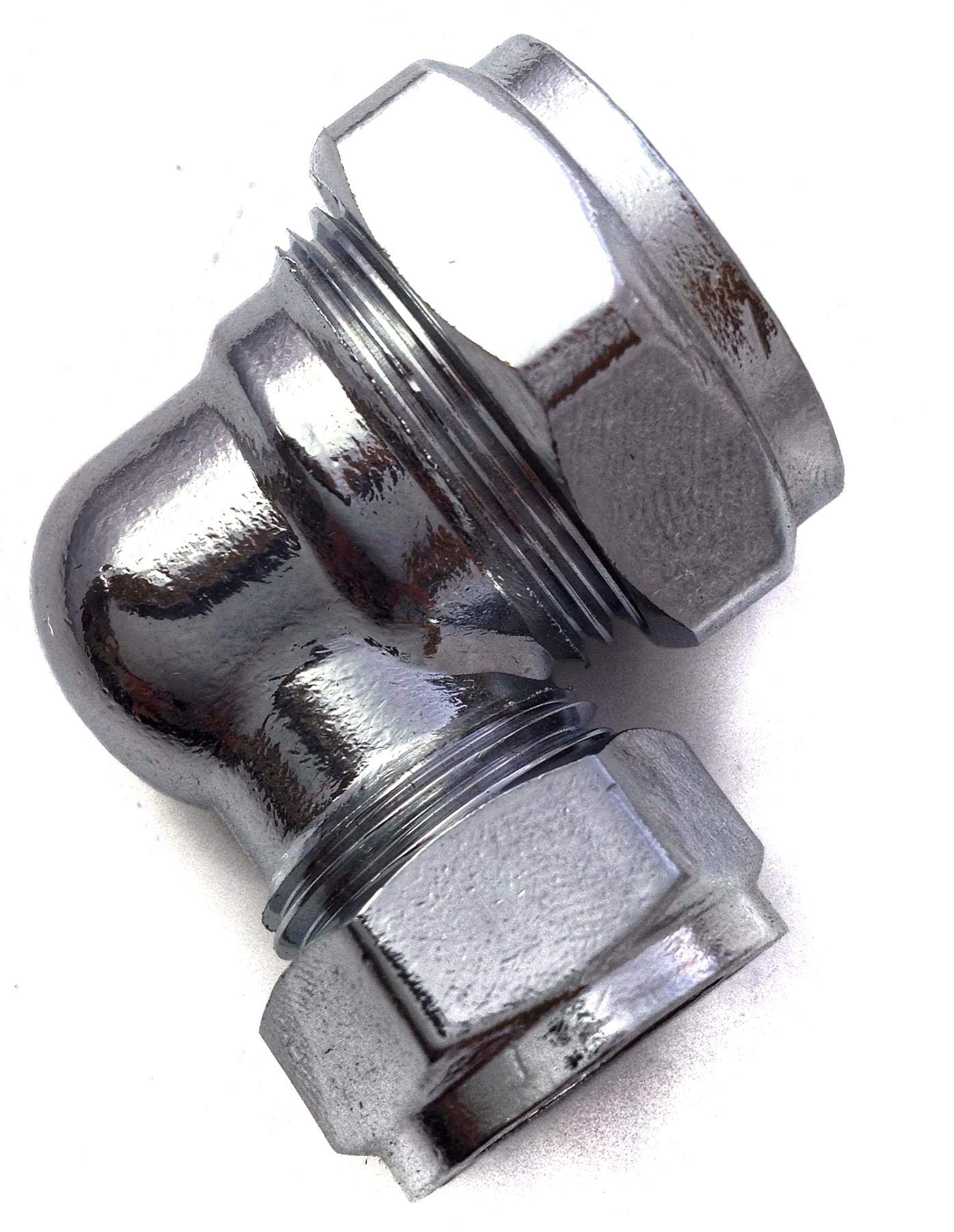 22mm x 15mm Compression Chrome Plated Reducing Elbow