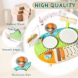 XIAPIA Kids Drum Kit Toy Percussion Set Wind Chimes Xylophone Toddler Gift view 3