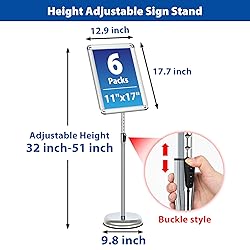 VAIIGO Sign Holder Stand 11x17 Inch - 6Packs Floor