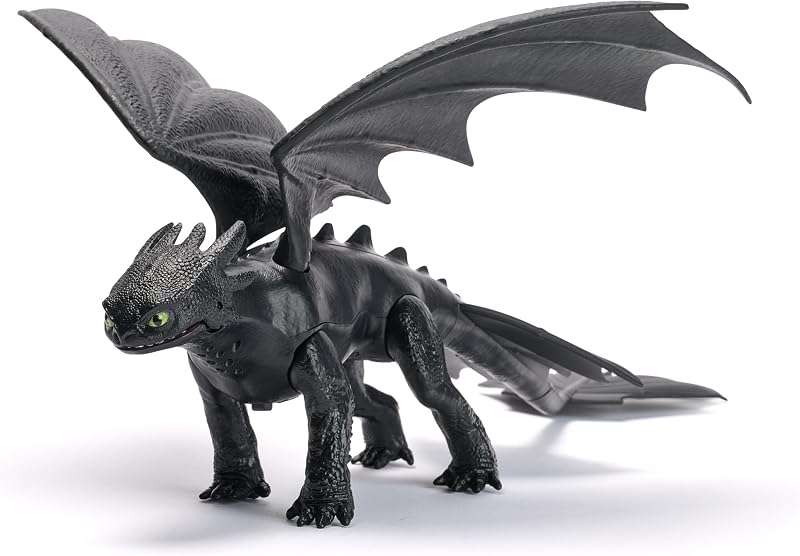 Dreamworks Dragons How to Train Your Dragon Plasma Sounds Night Fury 13" Action