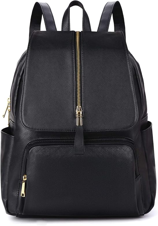 coofit black leather backpack