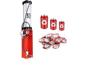 KANBOL Pneumatic Can Crusher with Auto Feed for Recycling 12 oz 16 oz Aluminum Cans, Soda Can Crusher Wall Mounted – Festive 