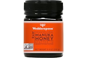 Wedderspoon Raw Premium Unpasteurized Manuka Honey, KFactor 16, 8.8 Oz