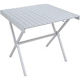 ALPS Mountaineering Folding Camping Table with Smooth Easy-to-Clean Roll Top and Sturdy and Lightweight Aluminum X Frame, Shoulder Carry Bag, 3 Sizes