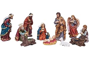 Hi-Line Gift Ltd 81859 11-Piece Christmas Nativity Scene Decor