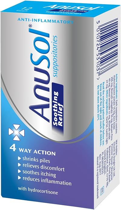 Anusol Soothing Relief Suppositories Brand Anusol Hydrocortisone 10 mg