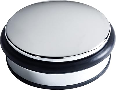 Select Hardware Door Weight Heavy-Duty Door Stop Polished Chrome 10cm 1.2kg