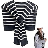 huablo Women's Fashion Knitted Shawl - Khaki Sweater Shawl for Air-Conditioned Rooms