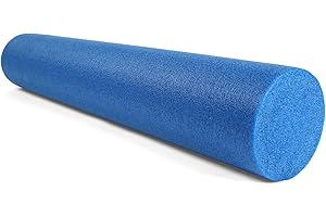 CanDo Blue PE Foam Rollers for Fitness, Exercise Muscle Restoration, Massage Therapy, Sport Recovery and Physical Therapy for
