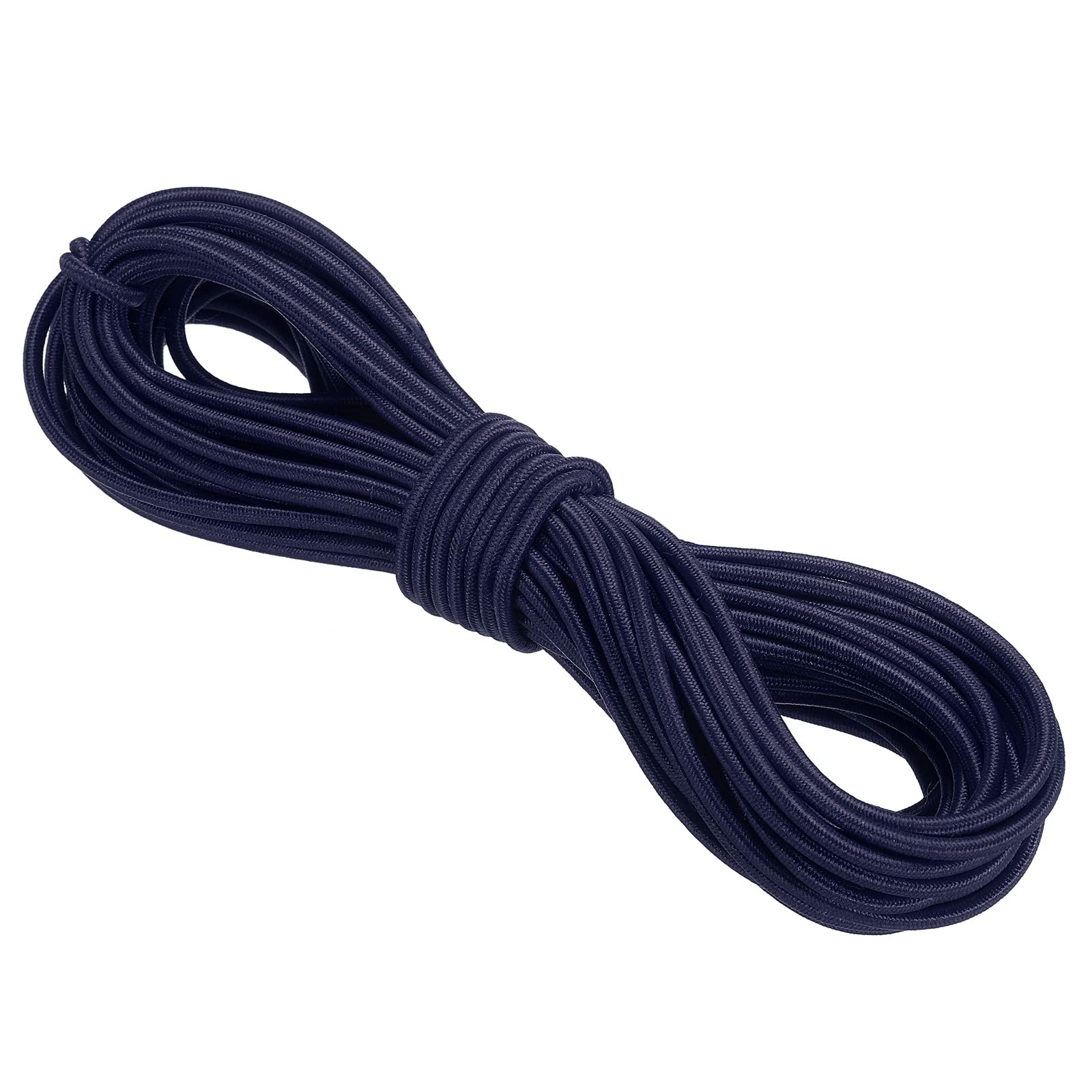 PATIKIL Bungee Cord Elastic Cord Heavy Stretch String Rope 3mm 11 Yards(10m) Navy for Crafting DIY Sewing Hook Straps Camping Tie Down Strap