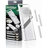 Benriner Japanese Mandoline Slicer &ndash; Vegetable Slicer with 4 Stainless Steel Blades, BPA-Free Adjustable Vegetable Cutter &ndash; Official US Version with Authentic Retail Packaging