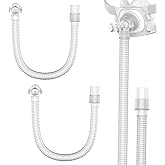 Replacement Elbow Tube for AirFit F40, IBEET 2-Pack Short Tube Assembly for F40 Mask, Replacement CPAP Accessories - Quick Release Clips & Triple Swivels for Maximum Convenience & Flexibility