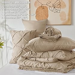 CozyLux Full Comforter Set 7 Pieces Bed in a Bag