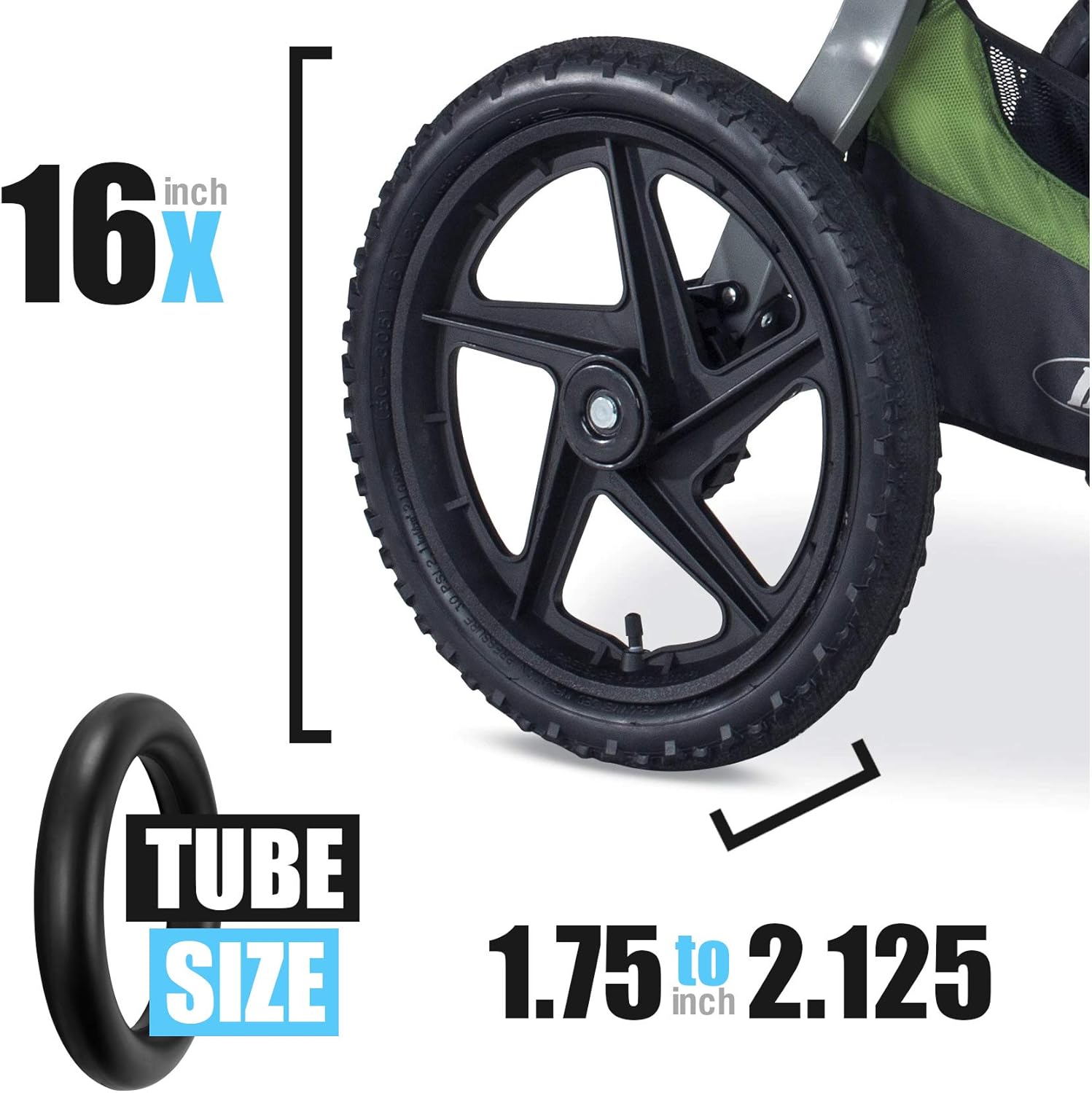 Strides All Duallie Pro Se 16 Inch X 1 75 X 2 125 Bob Stroller Tire Tube Revolution Flex Rear Inner Tubes Replacement For Bob Jogging Strollers Strides All Duallie Pro Se 16 Inch X 1 75 X 2 125 Bob Stroller Tire Tube Revolution Flex Rear Inner Tubes Replacement For Bob Jogging Strollers