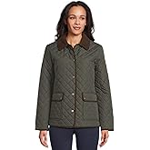 Lauren Ralph Lauren Womens Quilt W Cord Clr Litchfield Loden Large