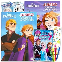 Disney Frozen Coloring Book Set with Crayons and