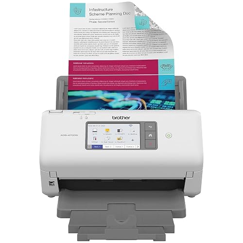 Fast Scan Scanner Brother ADS-4700W Professional Desktop Scanner with Fast Scan Speeds ...