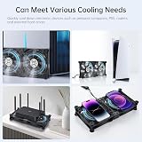 ELUTENG 140mm USB Fan 2 in 1 Double Row 5V 3 Speed PS5 PS4 Laptop TV Box Router view 7