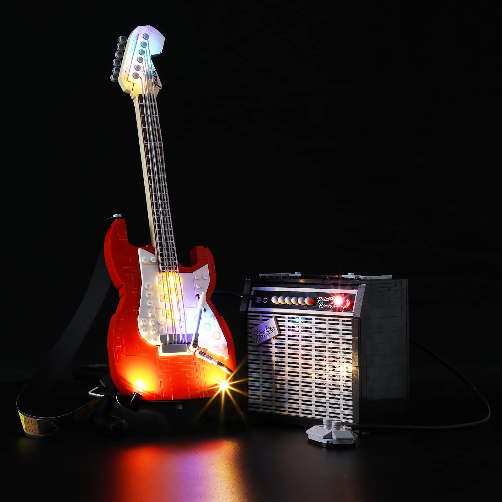 GEAMENT LED Light Kit (Gesture Control) Compatible with LEGO Ideas Fender Stratocaster - Lighting Set for Ideas 21329 Model (Building Set Not Included)