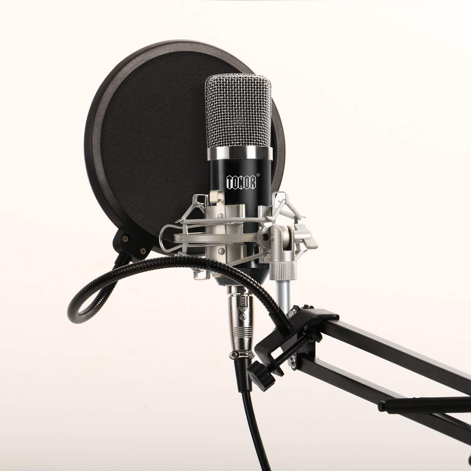 TONOR XLR Condenser Microphone Kit with XLR to XLR Cable/3.5mm to XLR