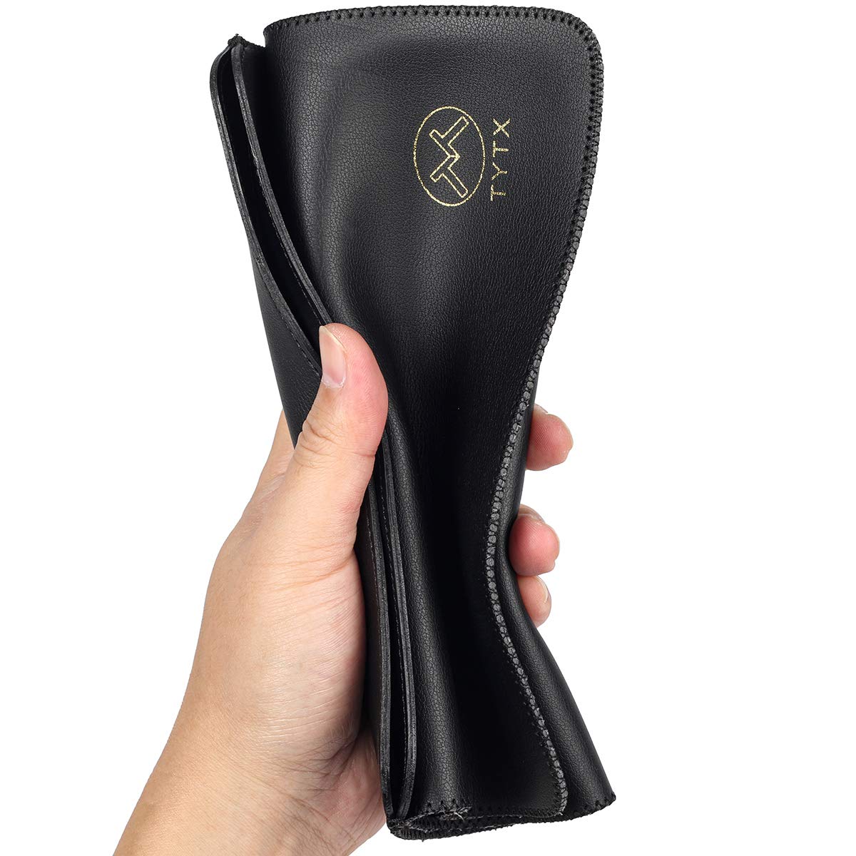 TYTX Leather Laptop Sleeve 13 Inch MacBook Air/Pro Protective Cover Case Fits Model A1932/A1989/A1708/A1706 (13 inch New MacBook, Black)