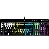 Corsair K55 PRO LITE RGB Wired Membrane Gaming Keyboard (5-Zone Dynamic RGB Backlighting, Six Macro Keys with Stream Deck Int