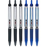 PILOT Precise V5 RT Retractable Rolling Ball Pens, Extra Fine Point, 3 Black & 3 Blue, (6 Pens)