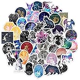 Zodiac Stickers |50Pcs Constellations Waterproof Vinyl Decals for Water Bottles Book Laptop Bicycle Luggage Cup Mobile Phone