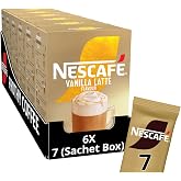 NESCAF&Eacute; LATTE Vanilla Instant Coffee Sachets x7 (Pack of 6, Total 42 Sachets)