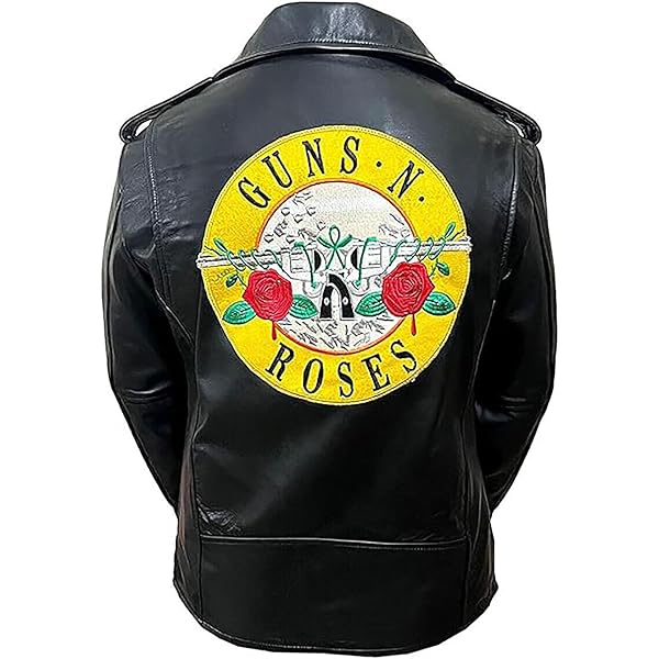 【Rosen Kreuz】leather jacket Rosen Kreuz】leather jacket Gun Axl Roze Black Cafe Racer Lambskin