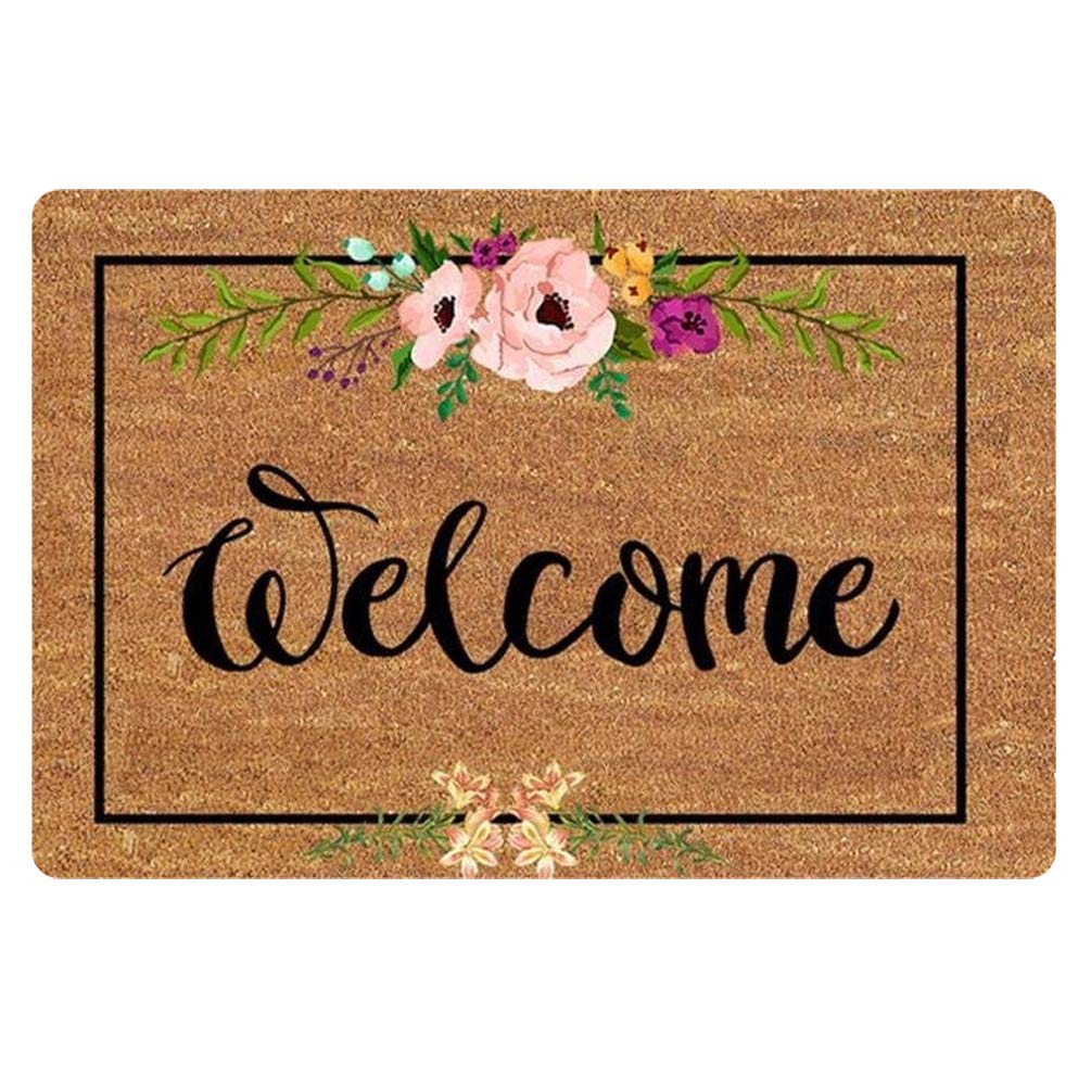Coloranimal Welcome Doormat Anti-slip Durable & Washable Non Slip Area Rugs All Weather Exterior Carpets for Home Kitchen Living Room Washroom Bedroom Bathroom