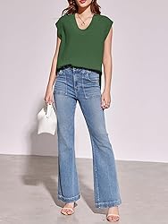 Saodimallsu Womens V Neck Sweater Vest Oversized