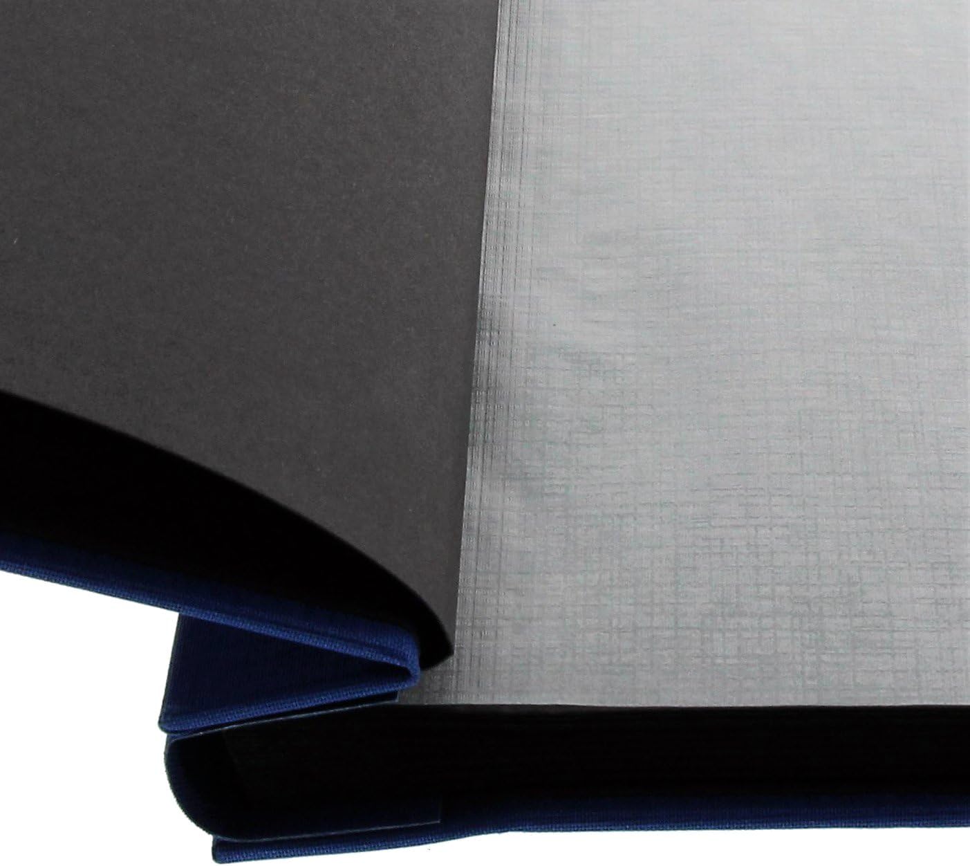 Goldbuch Photo Album Trend, Bella Vista, 39 x 31 cm, 40 Black Pages with Glassine Dividers, Extensible, Linen, Blue, 28975 - Image 4
