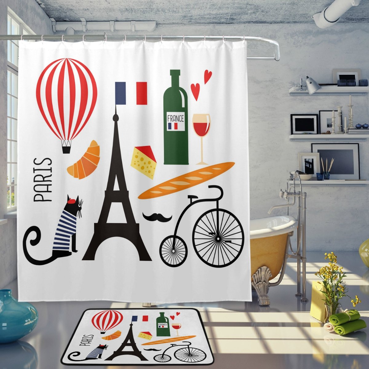 Amazon Com Naanl French Symbols Cartoon Collection Wine