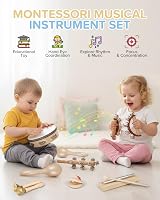 E-SMARTER 14pc Kids Musical Instrument Set Montessori Rhythm Toys view 3