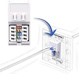 LEENUE Single RJ45 Cat6 Ethernet Wall Socket Faceplate Keystone Jack White 2 view 4