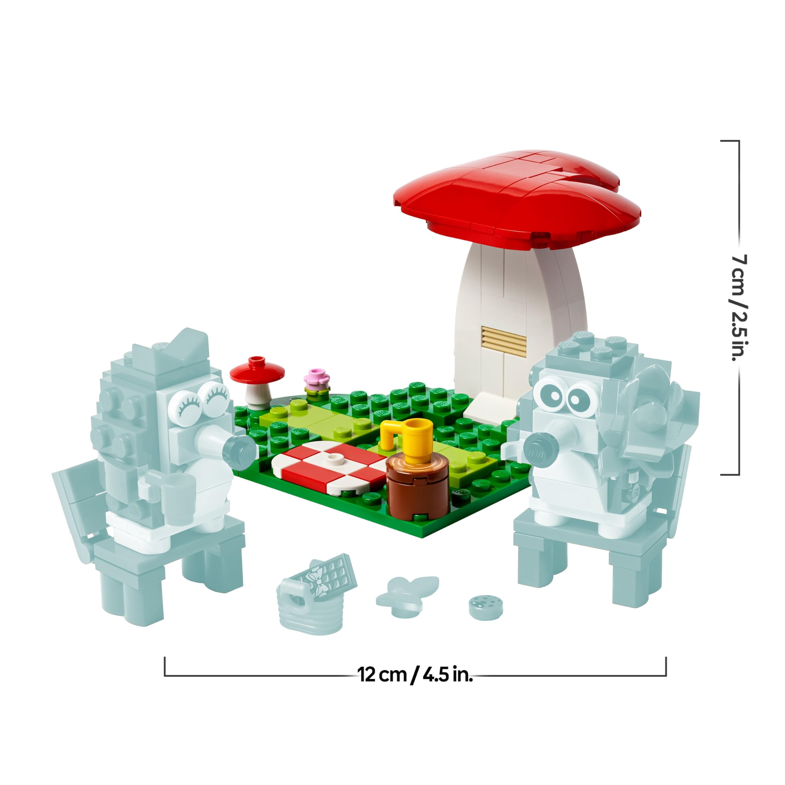 LEGO Igel und Ihr Picknick-Date, Tier-Spielset mit Pilzmodell, Bauset mit Naturkulisse für Kinder, Geschenkidee für Jungen und Mädchen ab 8 Jahren, die gern fantasievoll Spielen, Tierspielzeug 40711 9