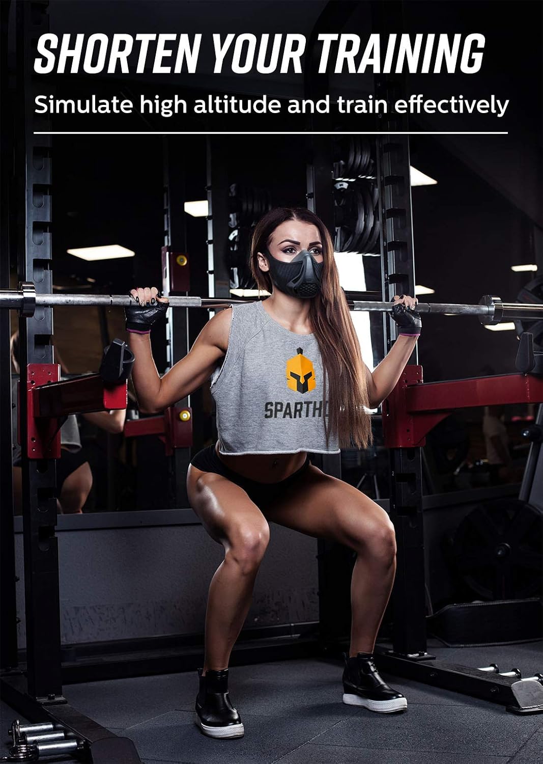 Sparthos Training Mask High Altitude Mask - for Gym Workouts, Running, Cycling, Elevation, Cardio - Fitness Training Mask - Hypoxic Resistance o2 2 3 - Lung Breathing Exercise [Black + Case] : Sports & Outdoors