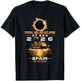 Spain Total Solar Eclipse 2026 At Sea Cruise T-Shirt