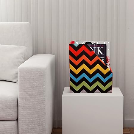 SEJ by Nisha Gupta Wooden Abstract Black Magazine/Newspaper Stand