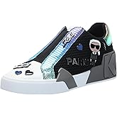 Karl Lagerfeld Womens Mavise Slip on Sneaker with Pins