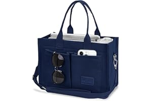 VOFANK Canvas Tote Bag for Women with Pockets Large Crossbody Bag Satchel Bag Handbag Everything Everyday Bag for Work Daily