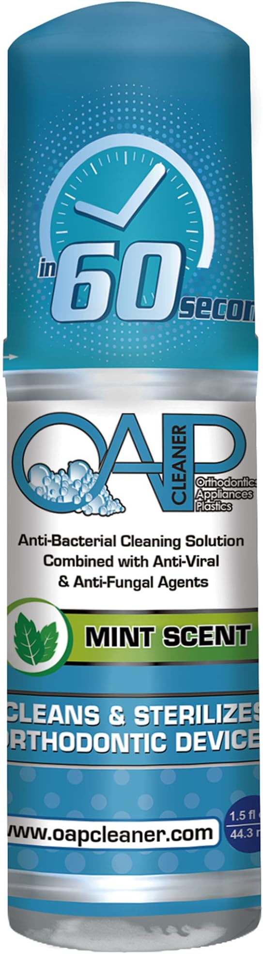 OAP Cleaner - Cleans and Sterilizes Removeable Dental and Ortho Appliances - Foam