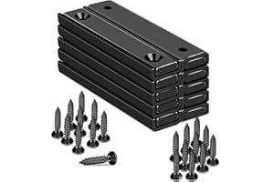 LOVIMAG Rectangular Pot Magnets 70lbs, 60x13.5x5mm Bar Magnets with Countersunk Hole and Matching Screws, Industrial Strength