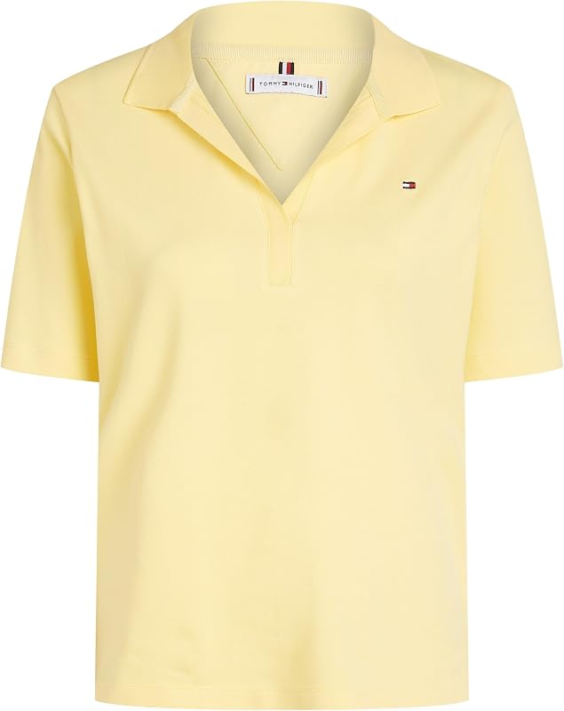 Polo Manches Courtes Femme 1985 Pique Regular Fit, Jaune (Citronella), S — photo 5 sur 6