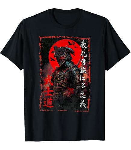 Amazon.com: Bushido Code Shirt with Samurai Code Brush Calligraphy