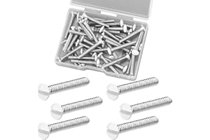 AIEX 40Pcs 1 Inch Long 6-32 Thread White Wall Plate Screws Outlet Cover Screws Switch Cover Replacement Wall Plate Electrical